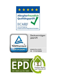 TUV、EPD、ECARF認證